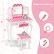Princess Pretend Play Makeup Dressing Table with Cute Polka Dot Print-Pink